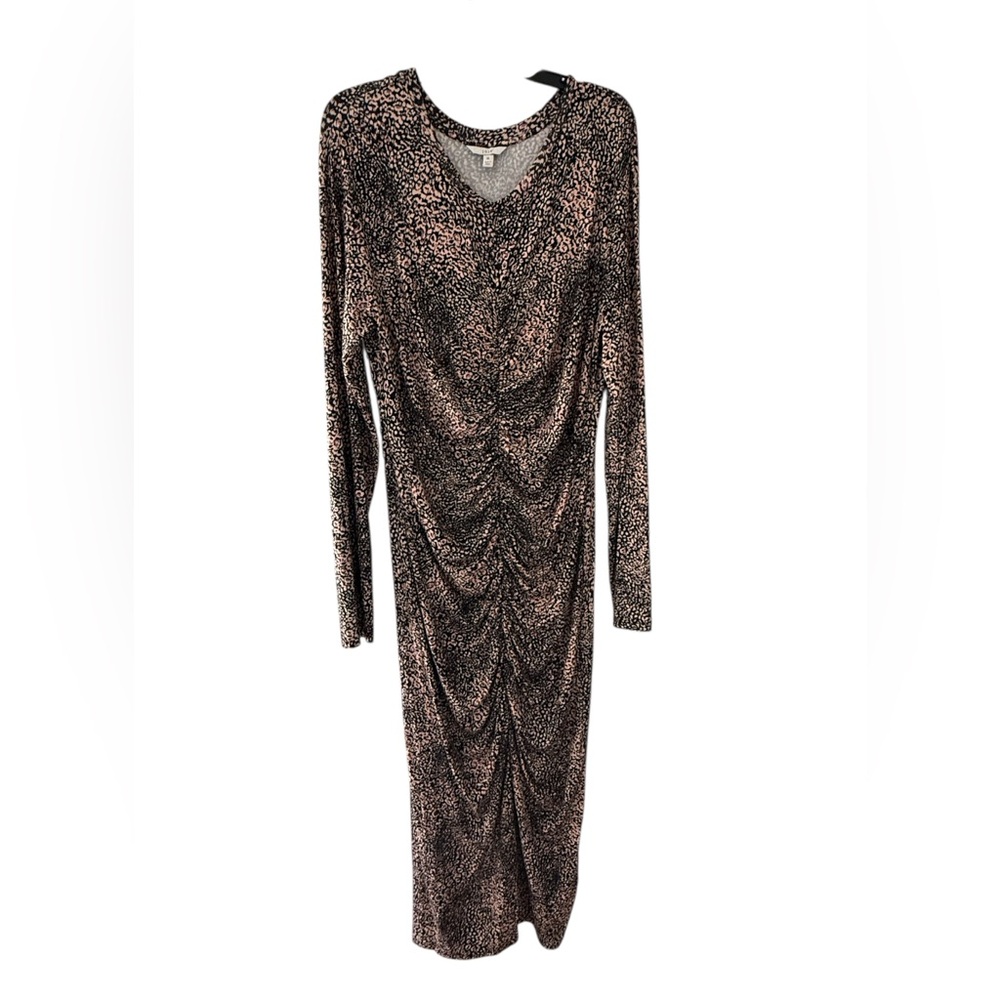 Joie Leopard Pattern Top in Black and Pink
